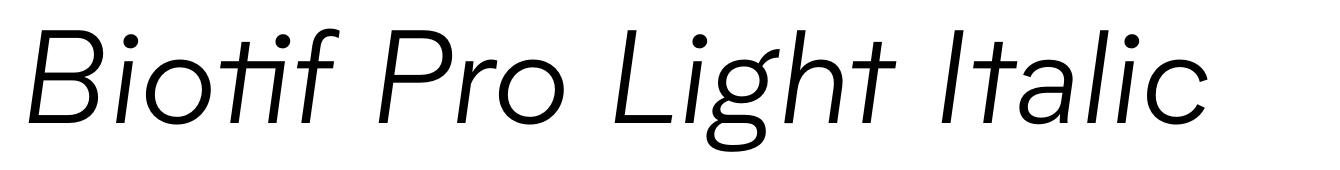 Biotif Pro Light Italic